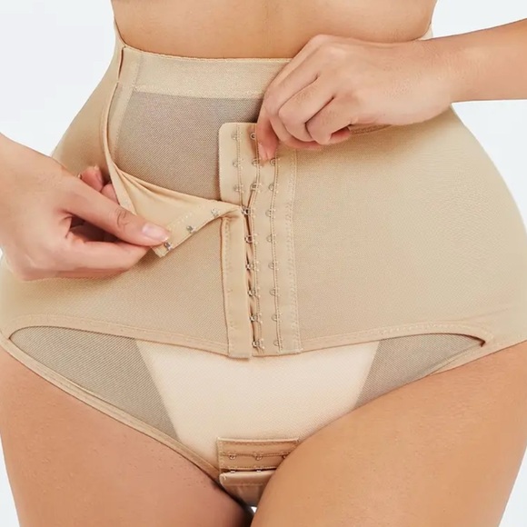 Mesh Shaping Thong Breathable F Buckle Tummy Control Panties Underwea Shapewear - Picture 6 of 6